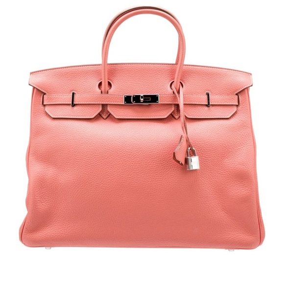 Hermes Handbags - HEREMES EUC Clemence Birkin Rose-Tea 40